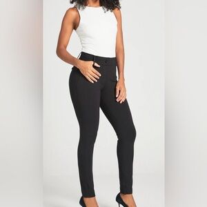 Betabrand Skinny Classic Pull On Dress Pants  Yoga Pants DPYP Black W1166